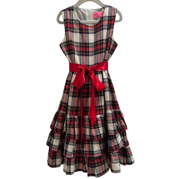 Holly Hastie Arabella Frill Plaid Tartan Dress Maisonette - Picture 1 of 9